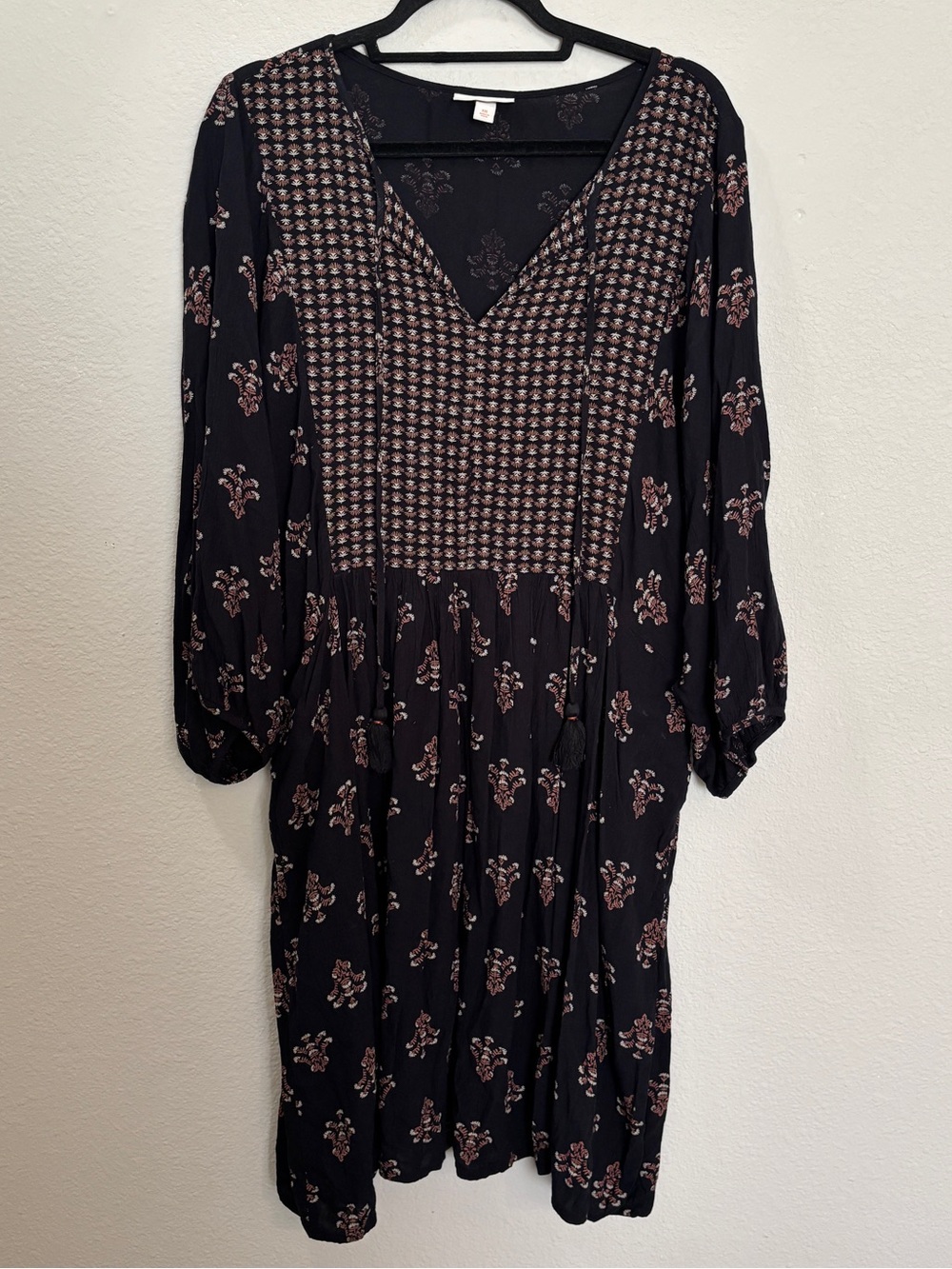 Knox Rose Boho Floral Flowy Peasant Dress Size XXL